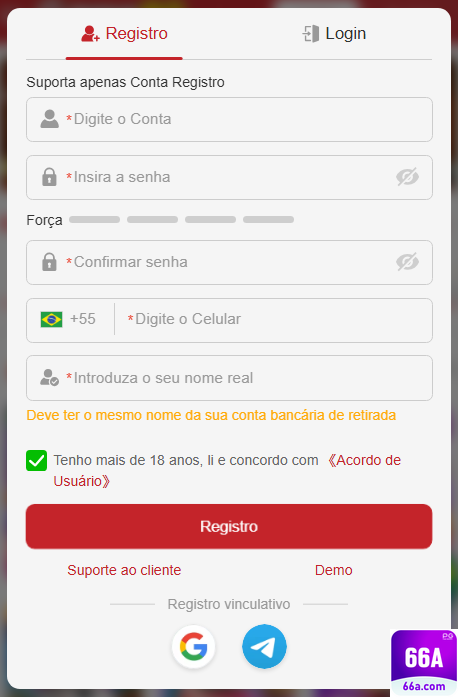 Experiência de Jogos 66a.com